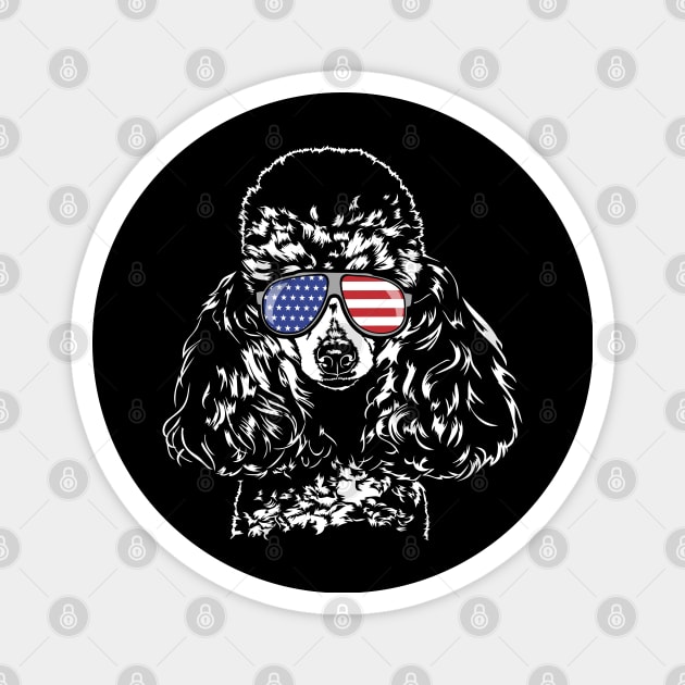 Proud Miniature Poodle American Flag sunglasses Magnet by wilsigns